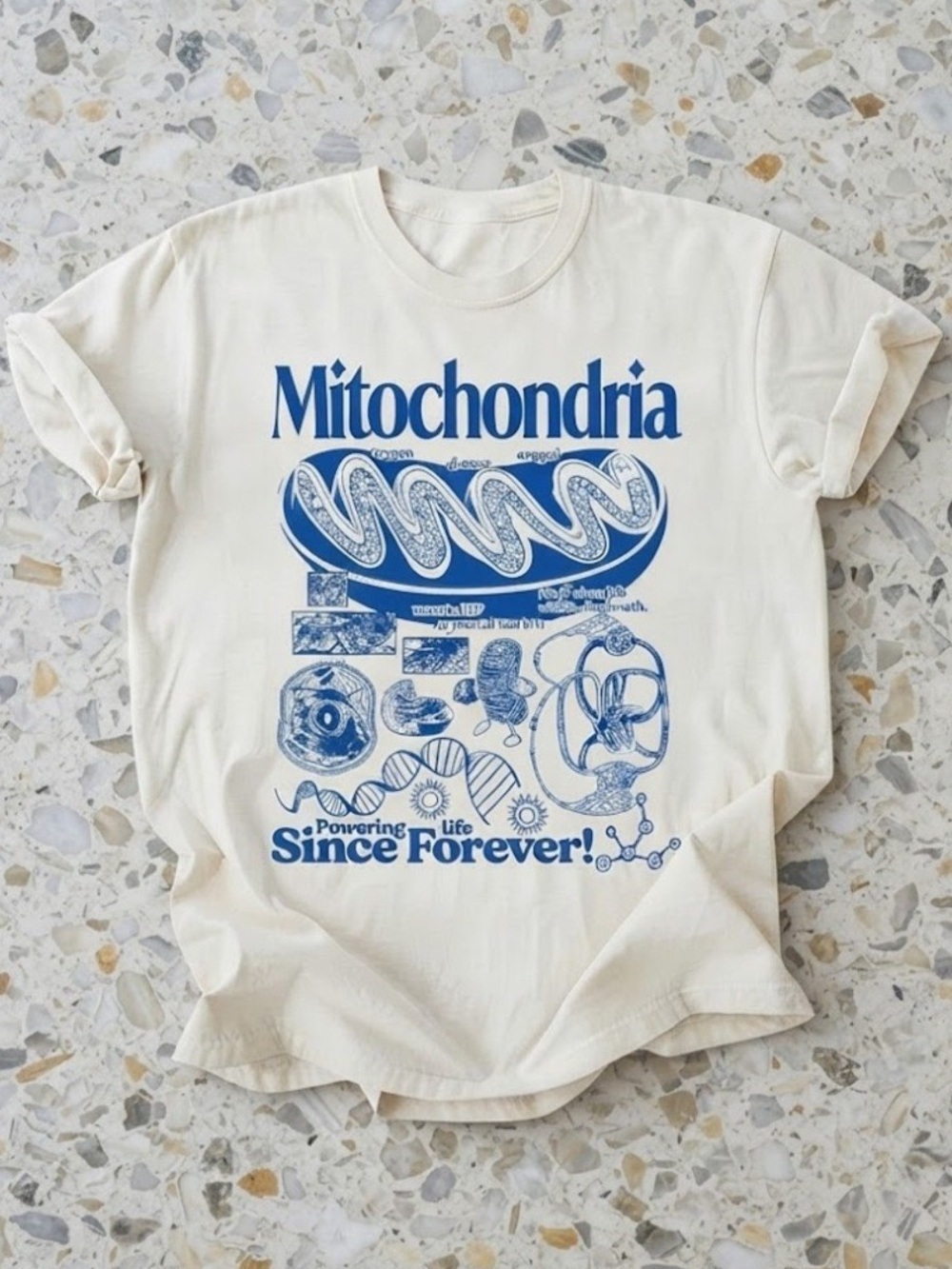 Mitochondria Science Biology Graphic Off White Gildan T-Shirt
